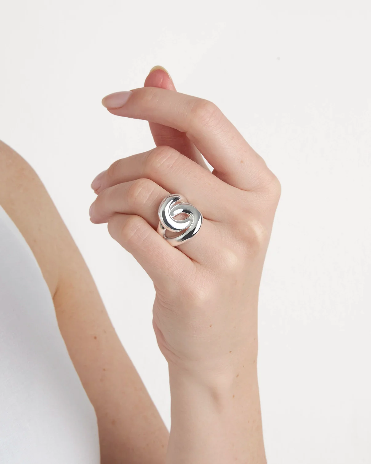 Wrapover Ring in Silver - Image 2
