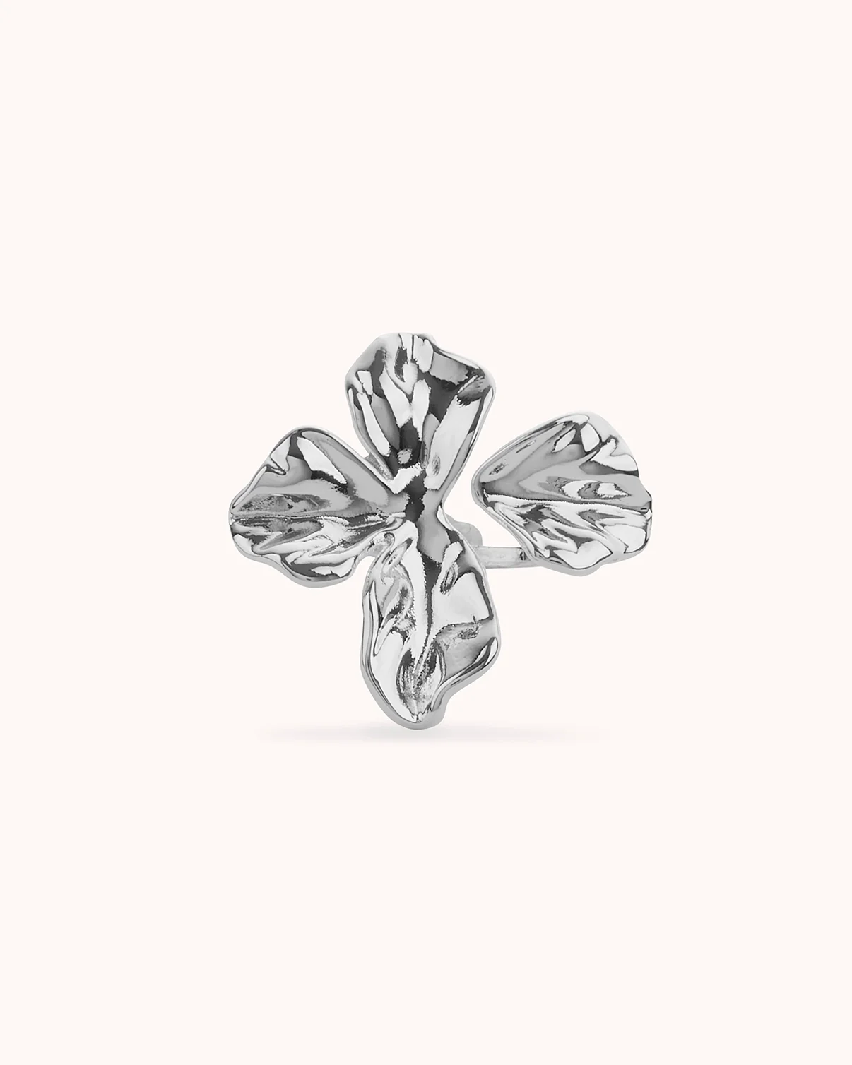 Large Petal Ring in Silver