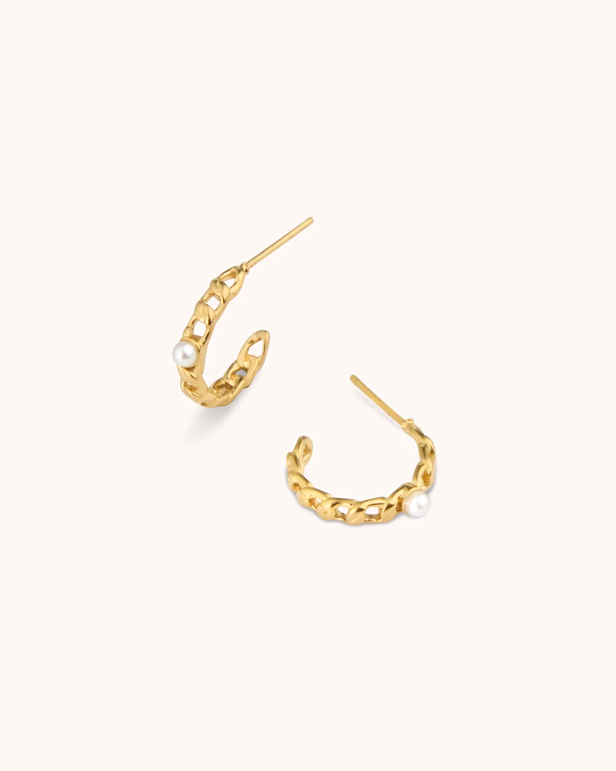 Waterproof Small Edged Hoop in Gold - Image 2