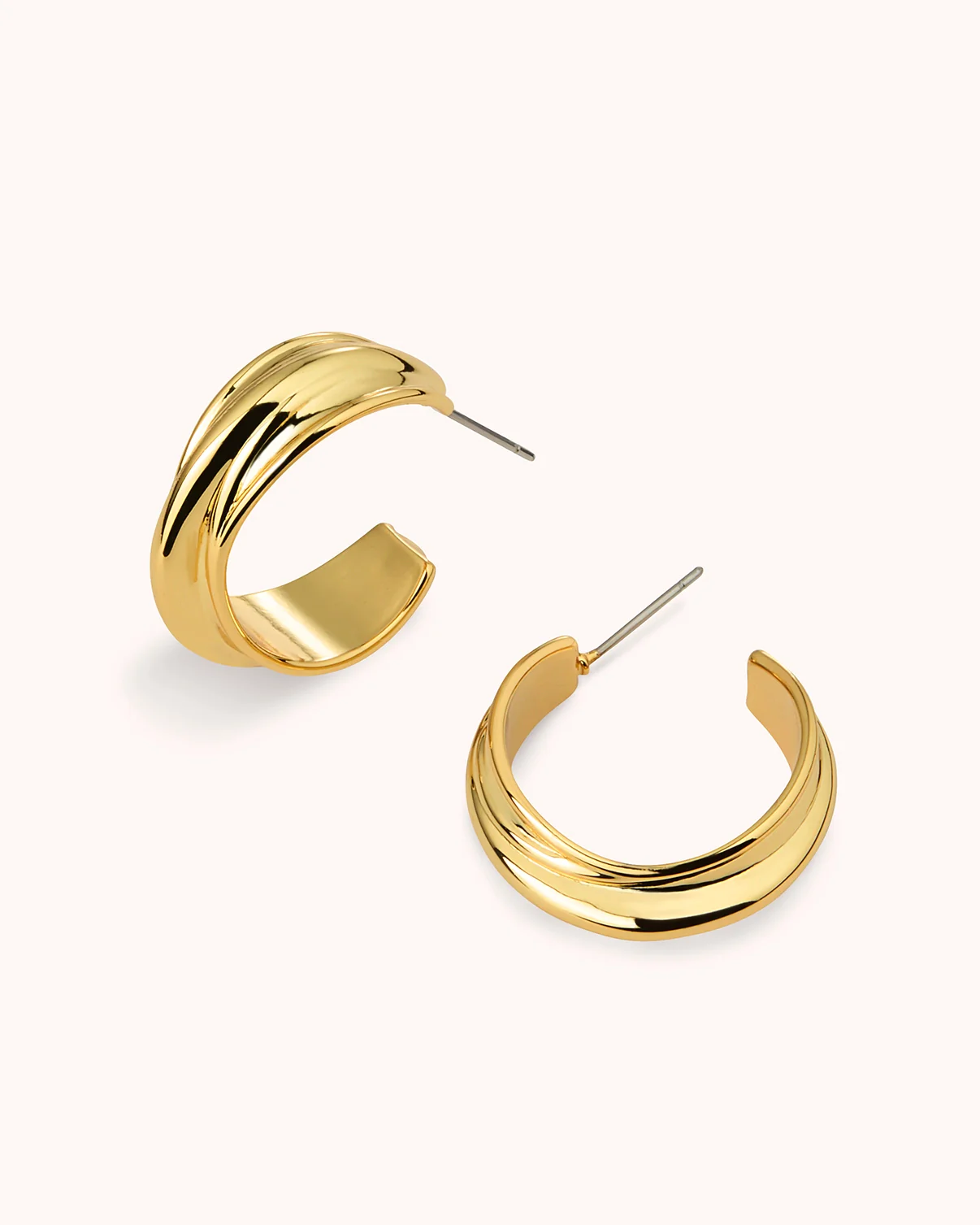 Wrapped Hoop Earrings in Gold - Image 3