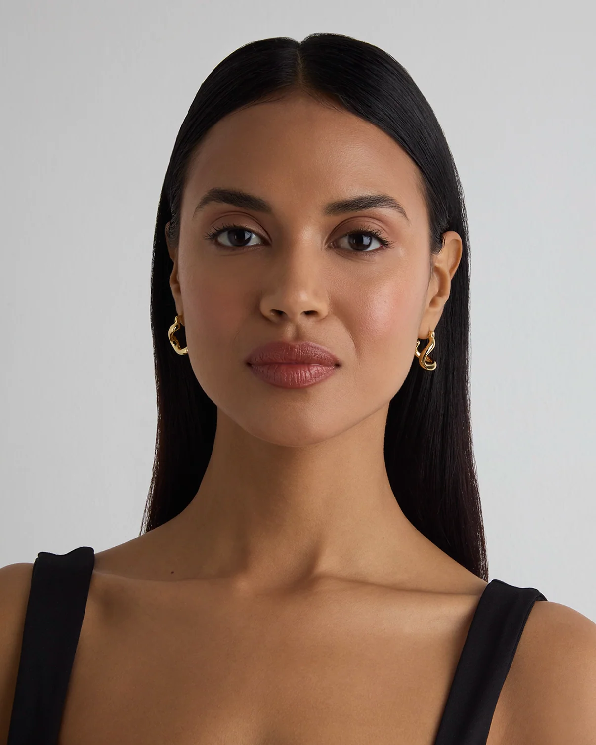 Twisted Clicker Hoops in Gold - Image 2