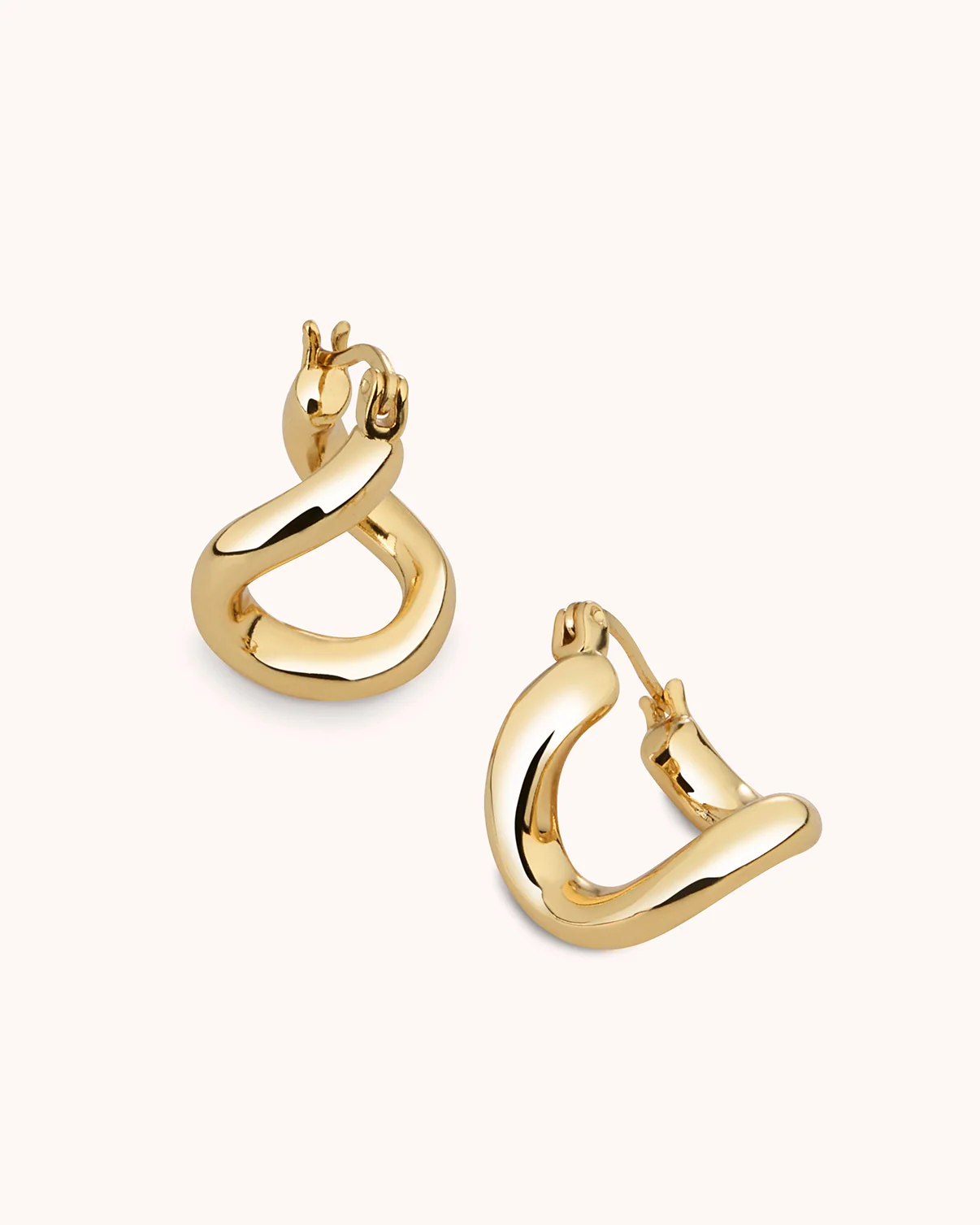 Twisted Clicker Hoops in Gold - Image 4