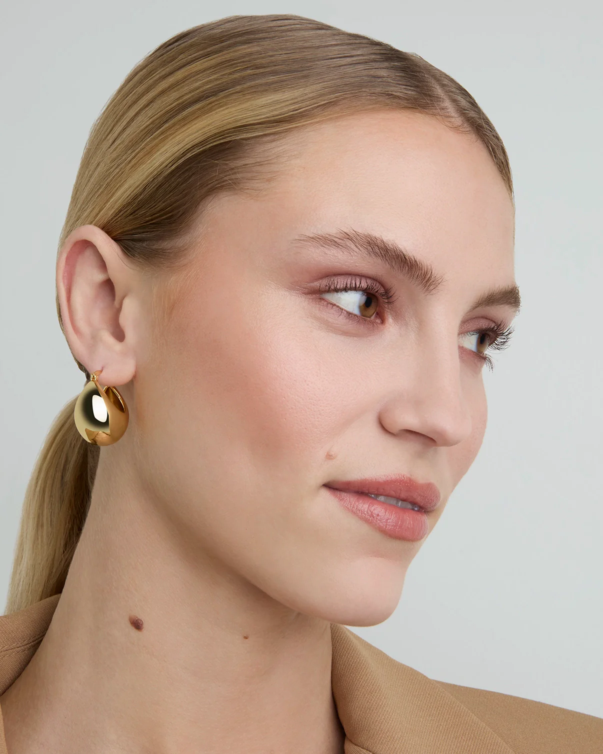 Chunky Clicker Hoops in Gold - Image 2