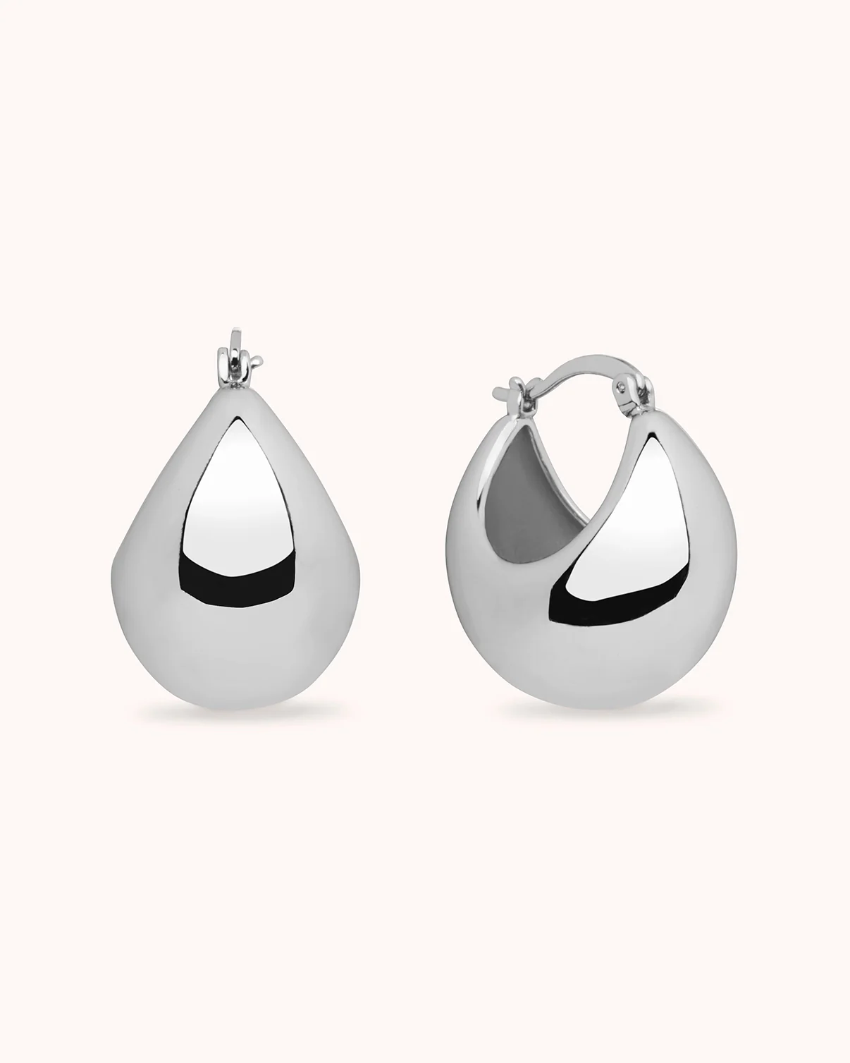 Chunky Clicker Hoops in Gold in Silver