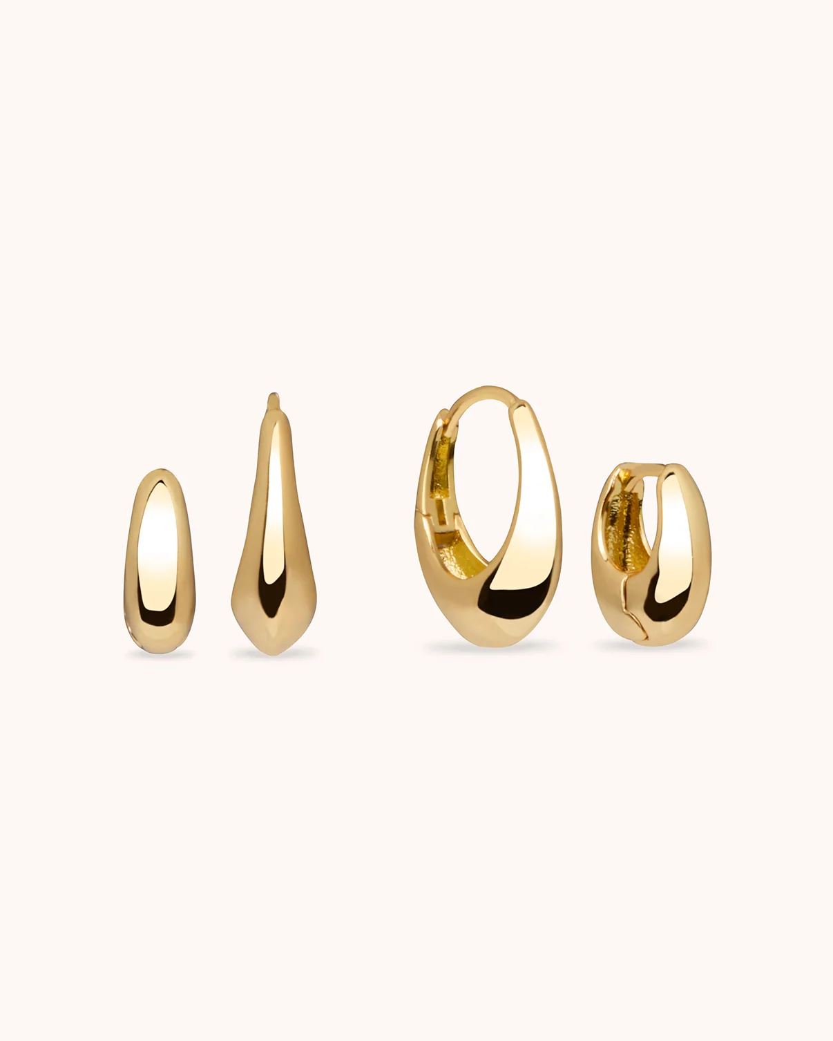 Two-Pack Chubby Oval Seamless Huggies in Gold