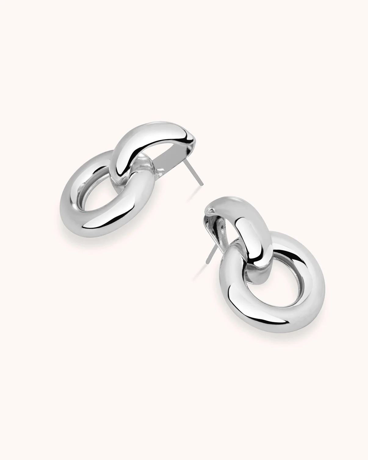 Circle Earrings in Silver - Image 3