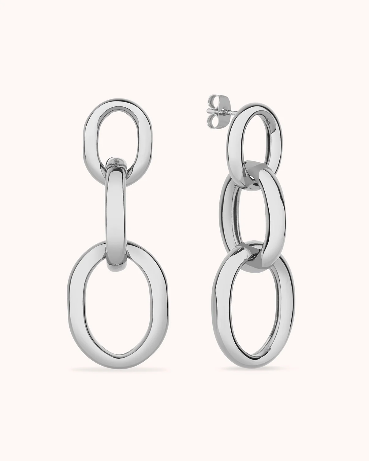 Chain Drop Earrings in Silver