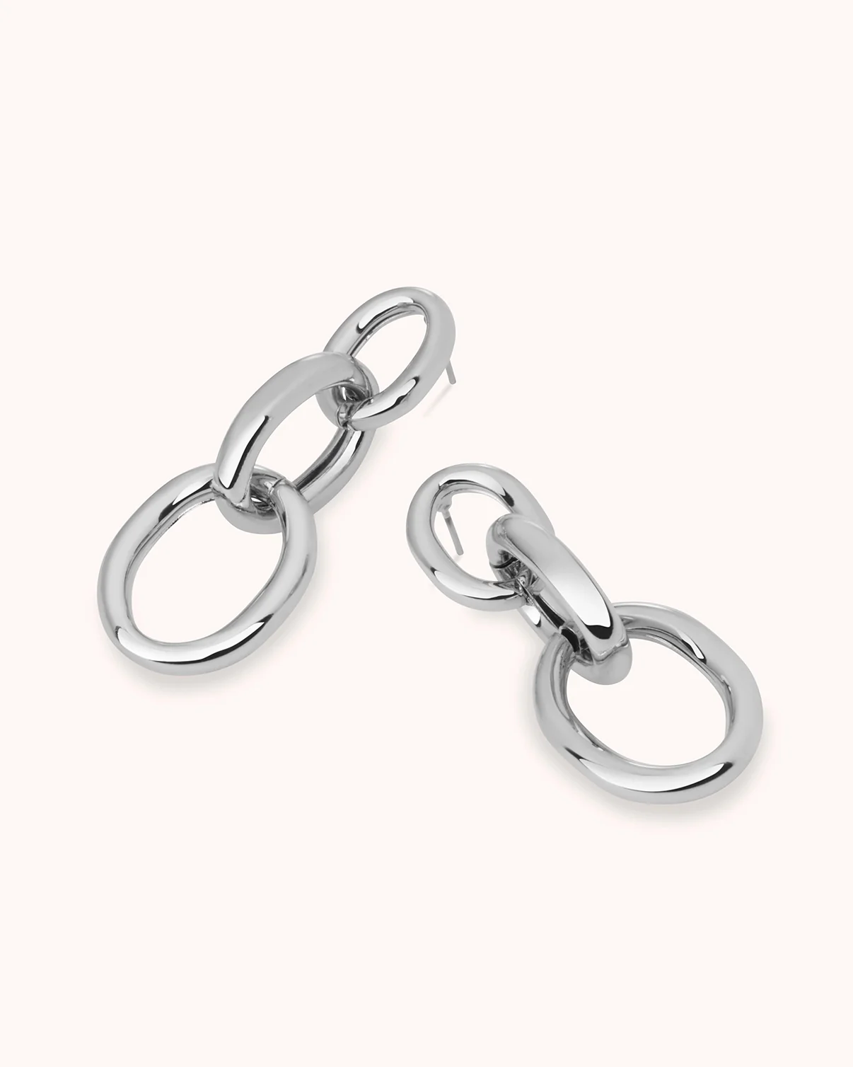 Chain Drop Earrings in Silver - Image 3