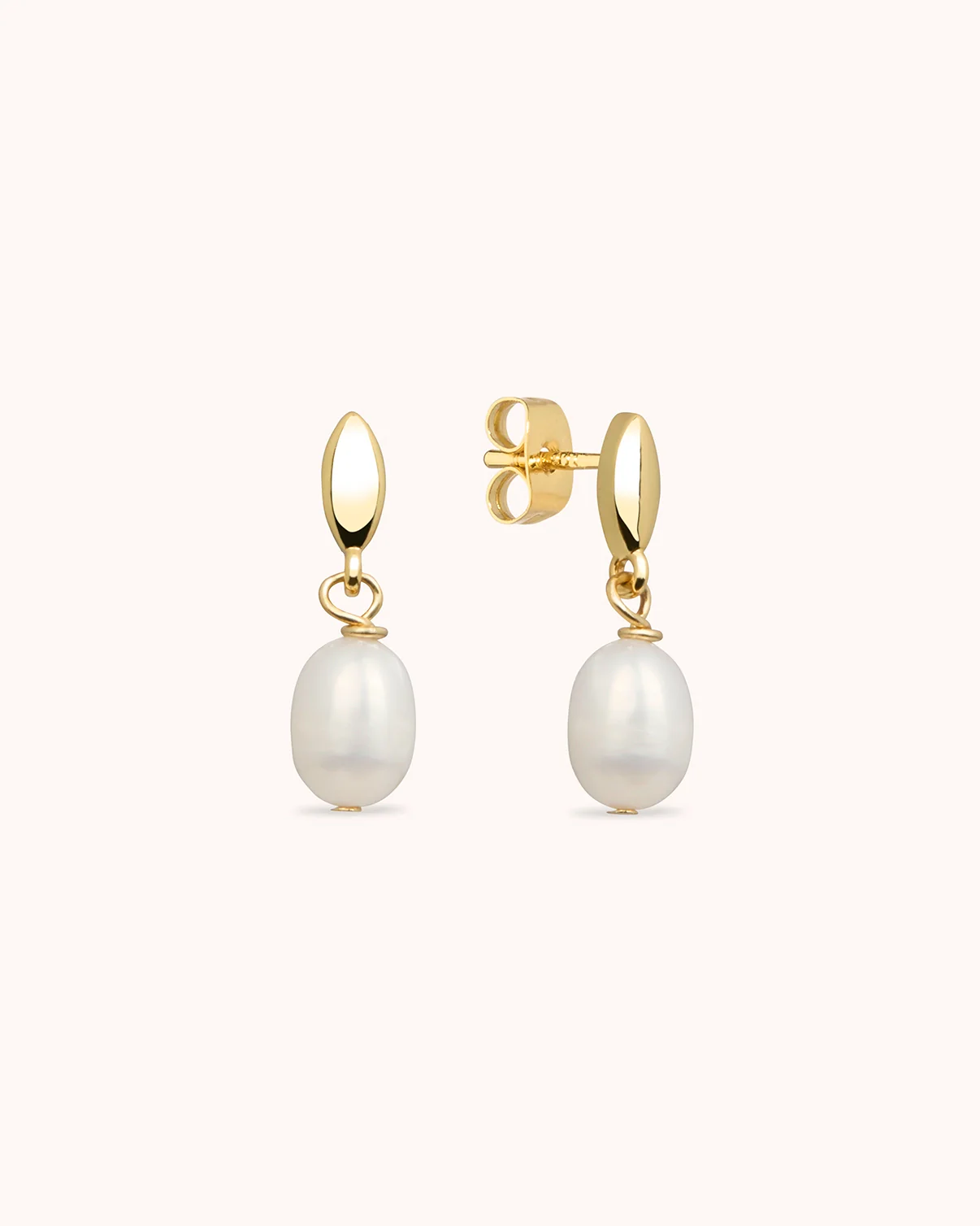 Pearl Drop Earrings in Gold