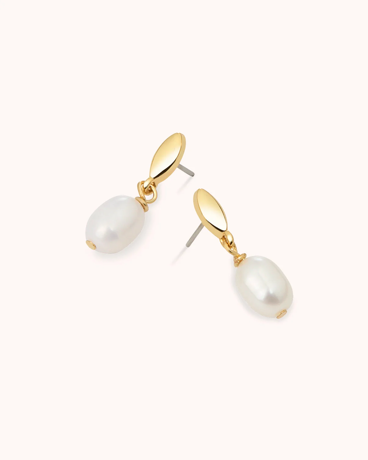 Pearl Drop Earrings in Gold - Image 3