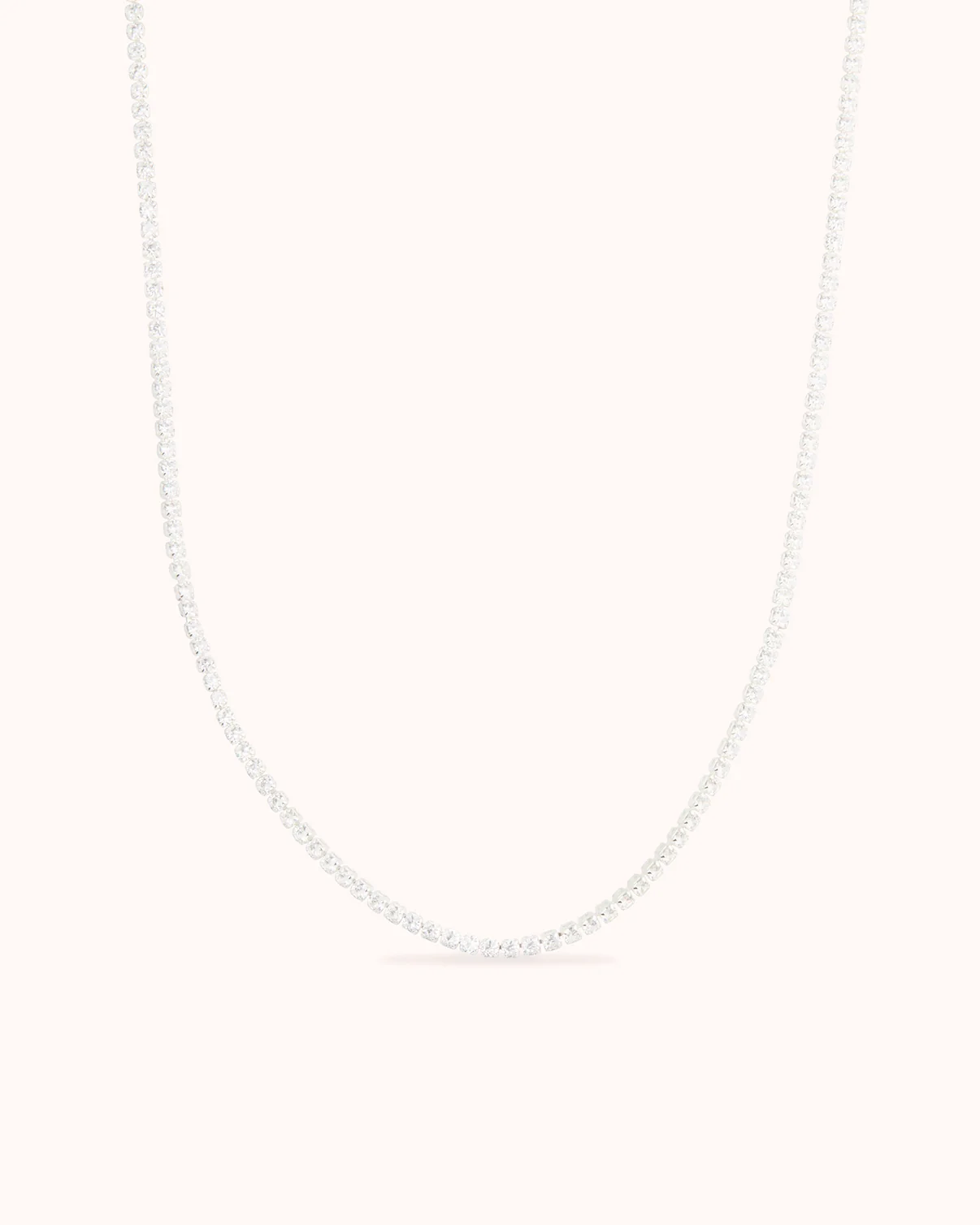 Tennis Necklace in Silver