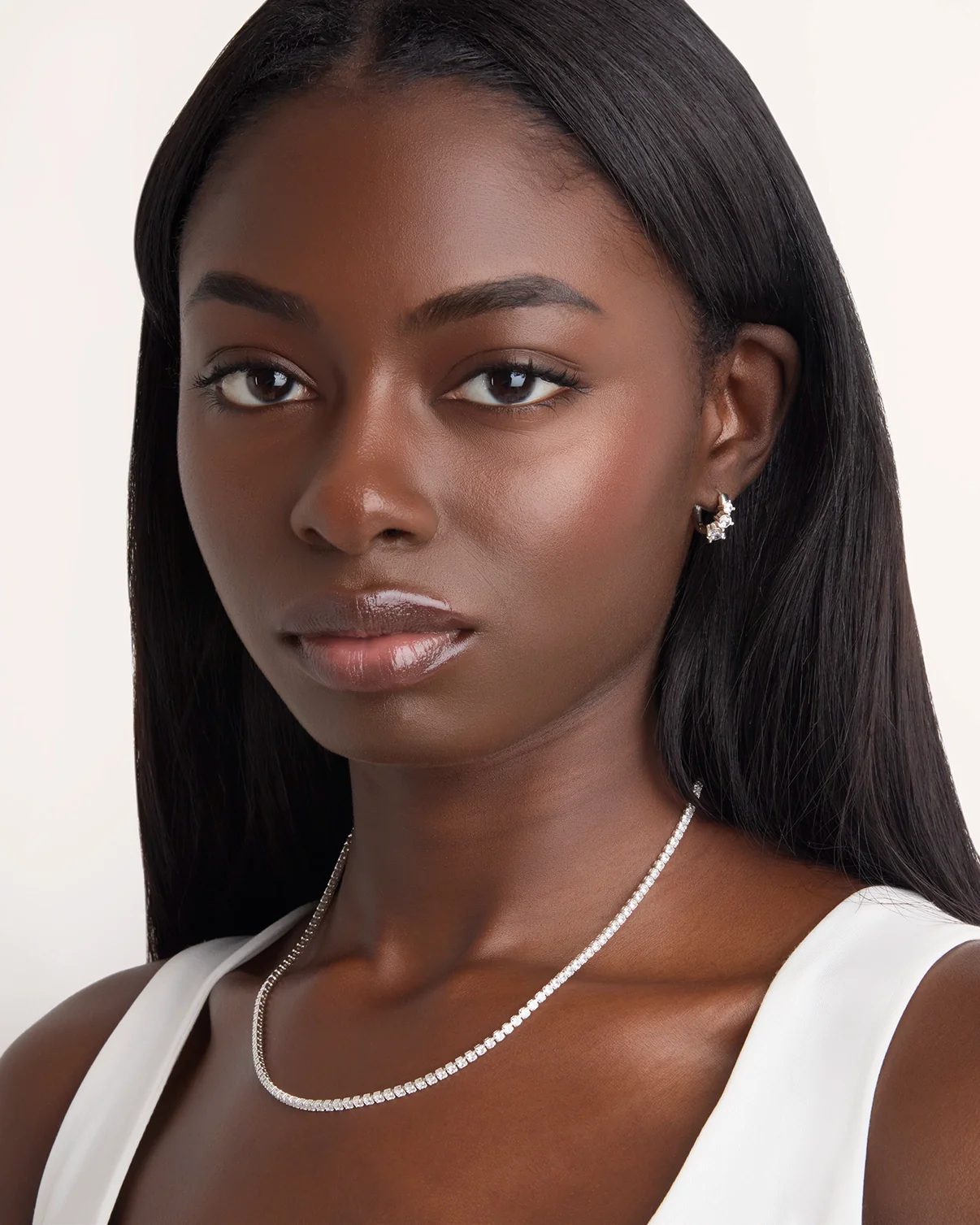 Tennis Necklace in Silver - Image 2