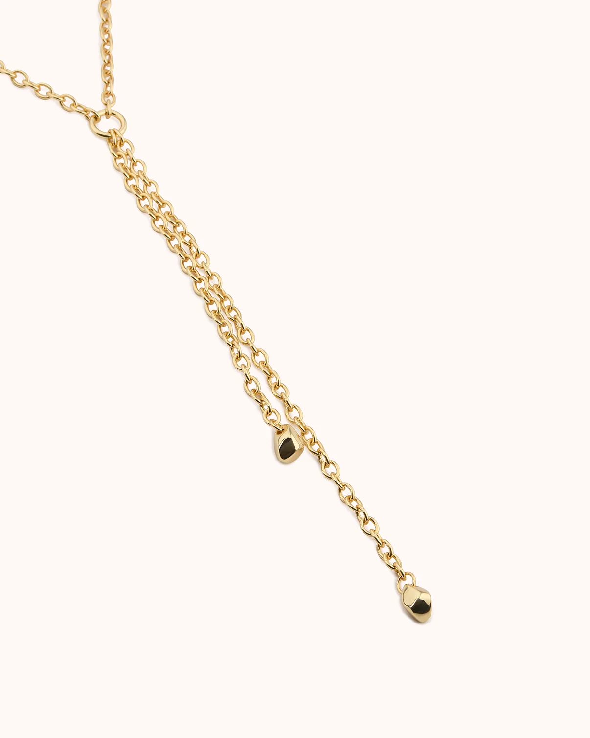 Wrap Chain Lariat Necklace in Gold - Image 3