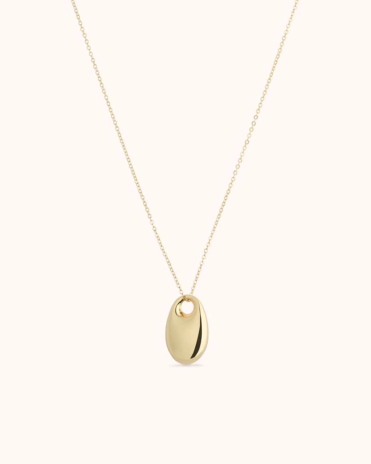 Chunky Pendant Necklace in Gold