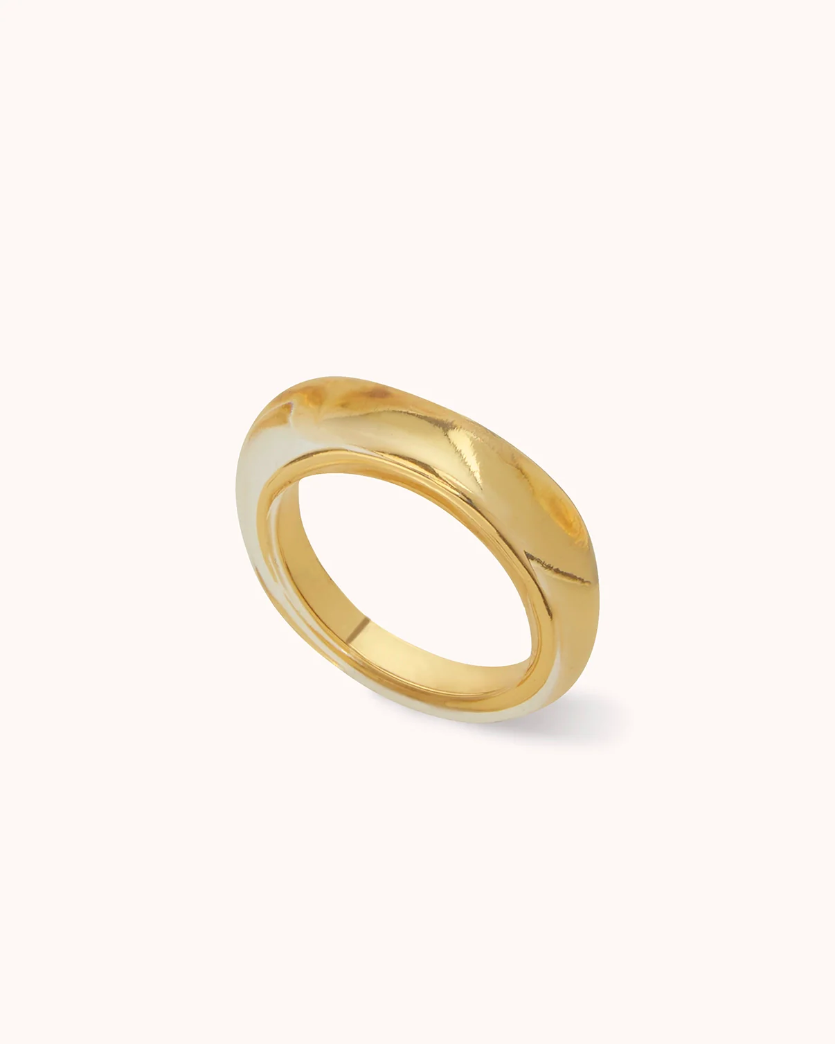 Rounded Band Ring in Gold - Image 3