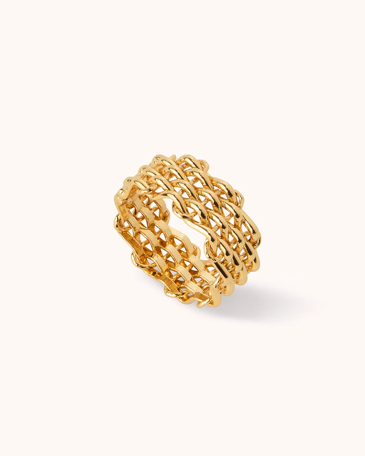 Chain Link Ring in Gold - Image 2