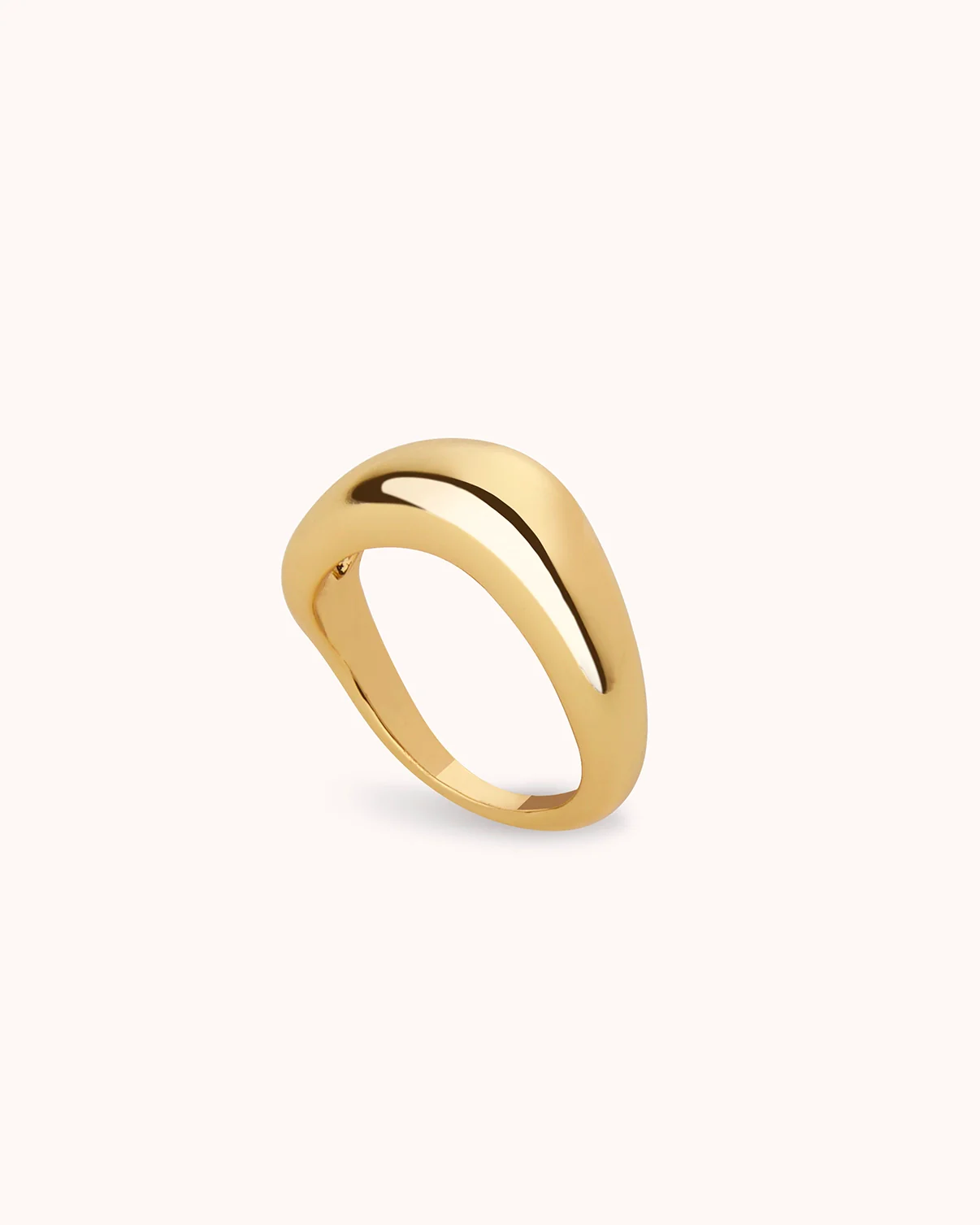 Wave Band Ring in Gold - Image 3