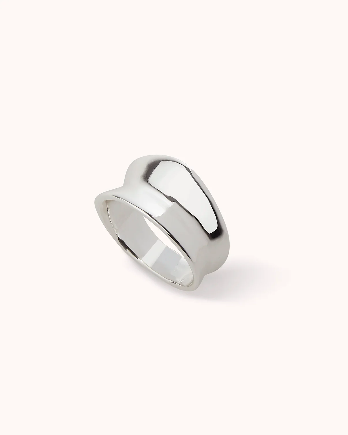 Thick Band Ring in Silver - Image 3