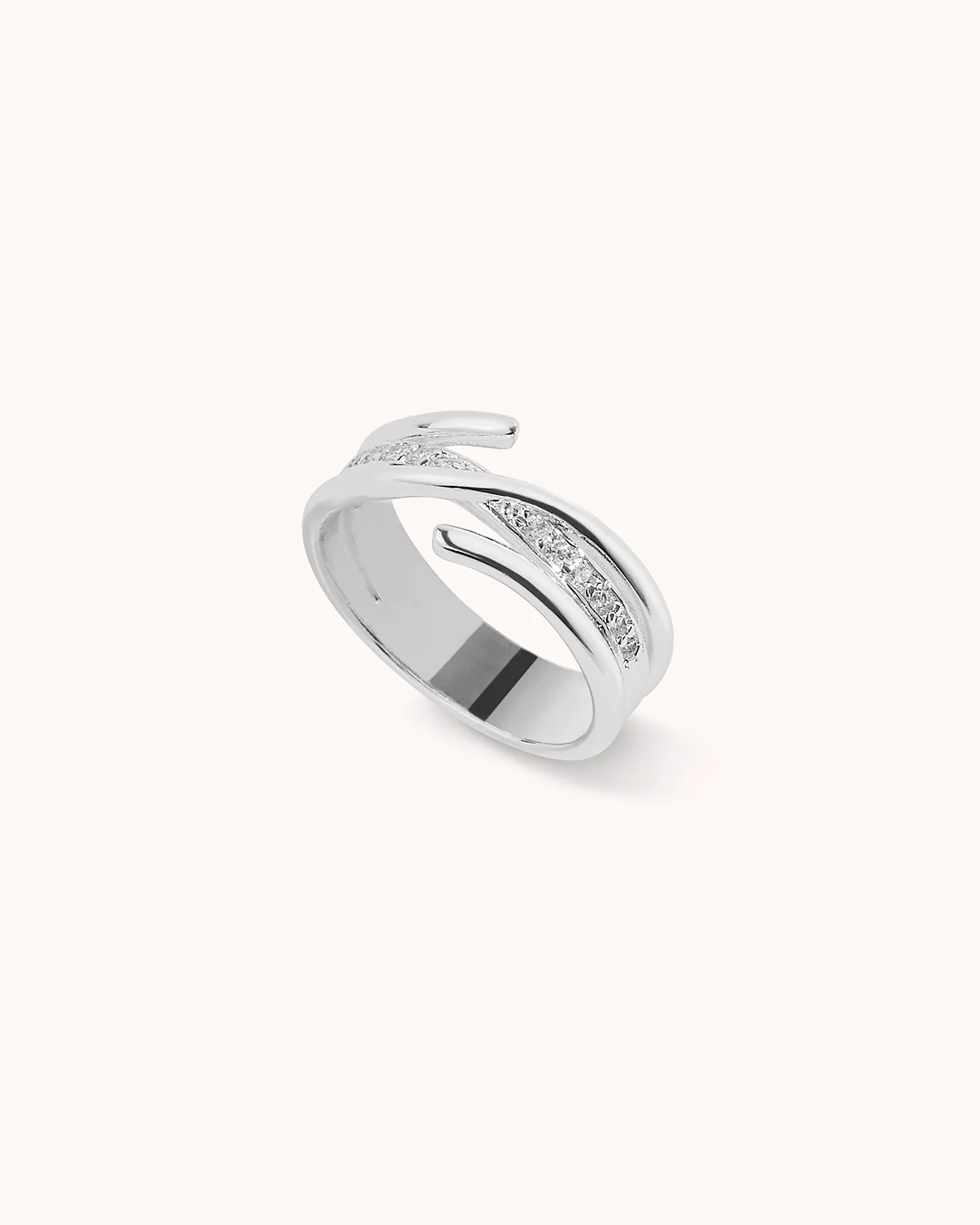 Twisted Ring Band in Silver - Image 3