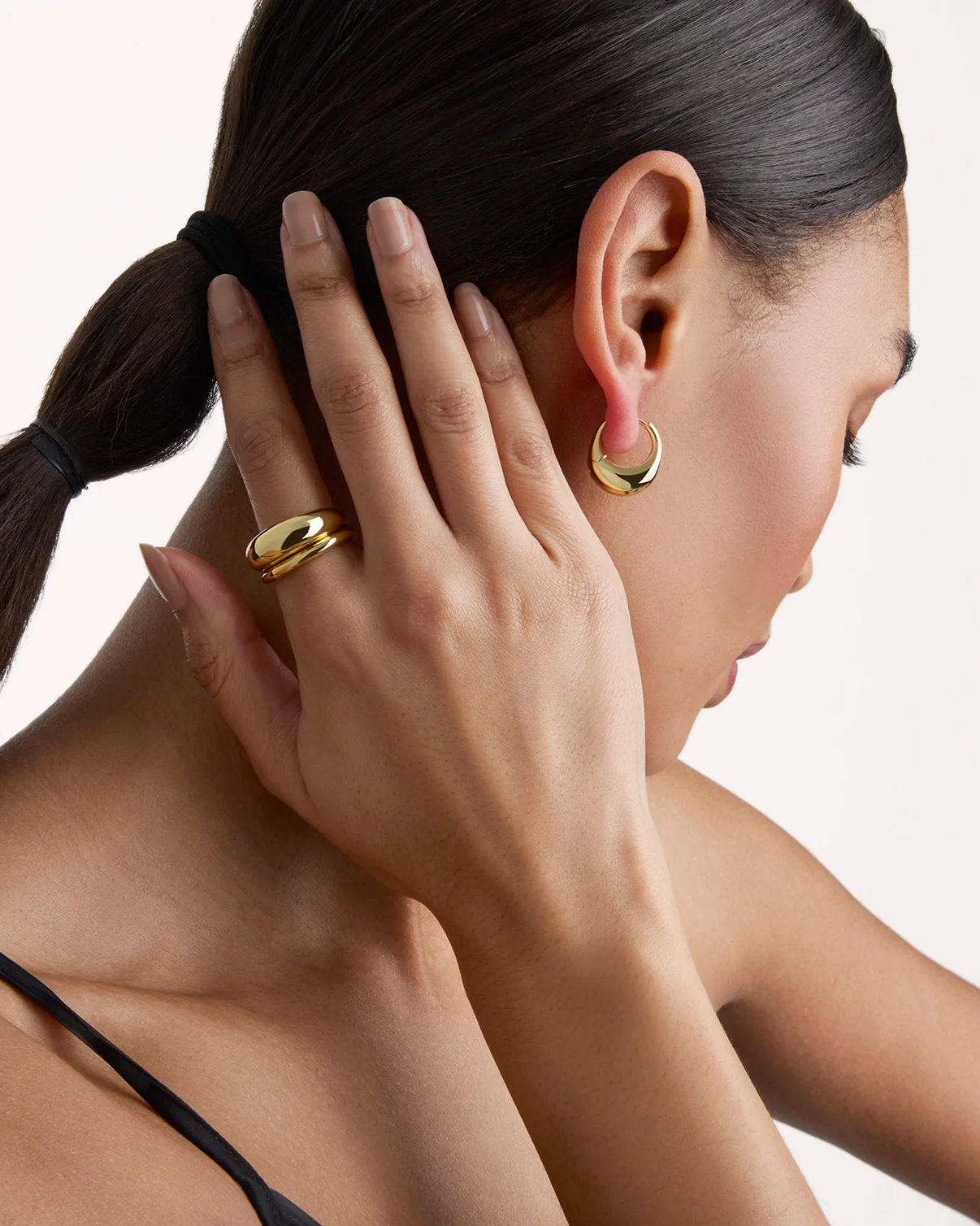 Chunky Ring 2 Pack in Gold - Image 2