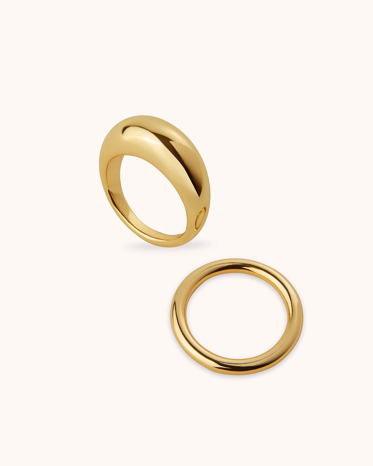 Chunky Ring 2 Pack in Gold - Image 3