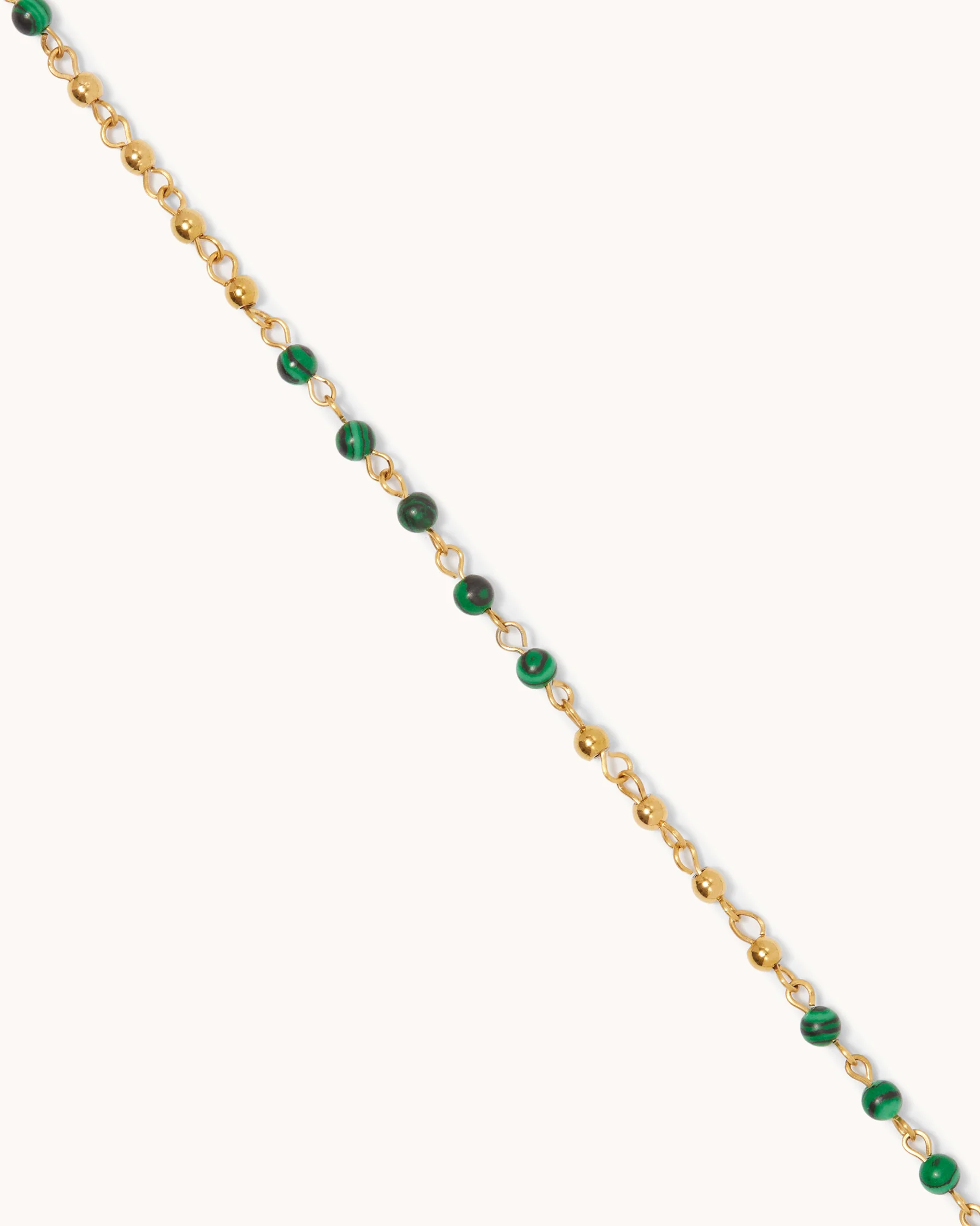 Waterproof Semi-Precious Station Bracelet in Gold - Image 2