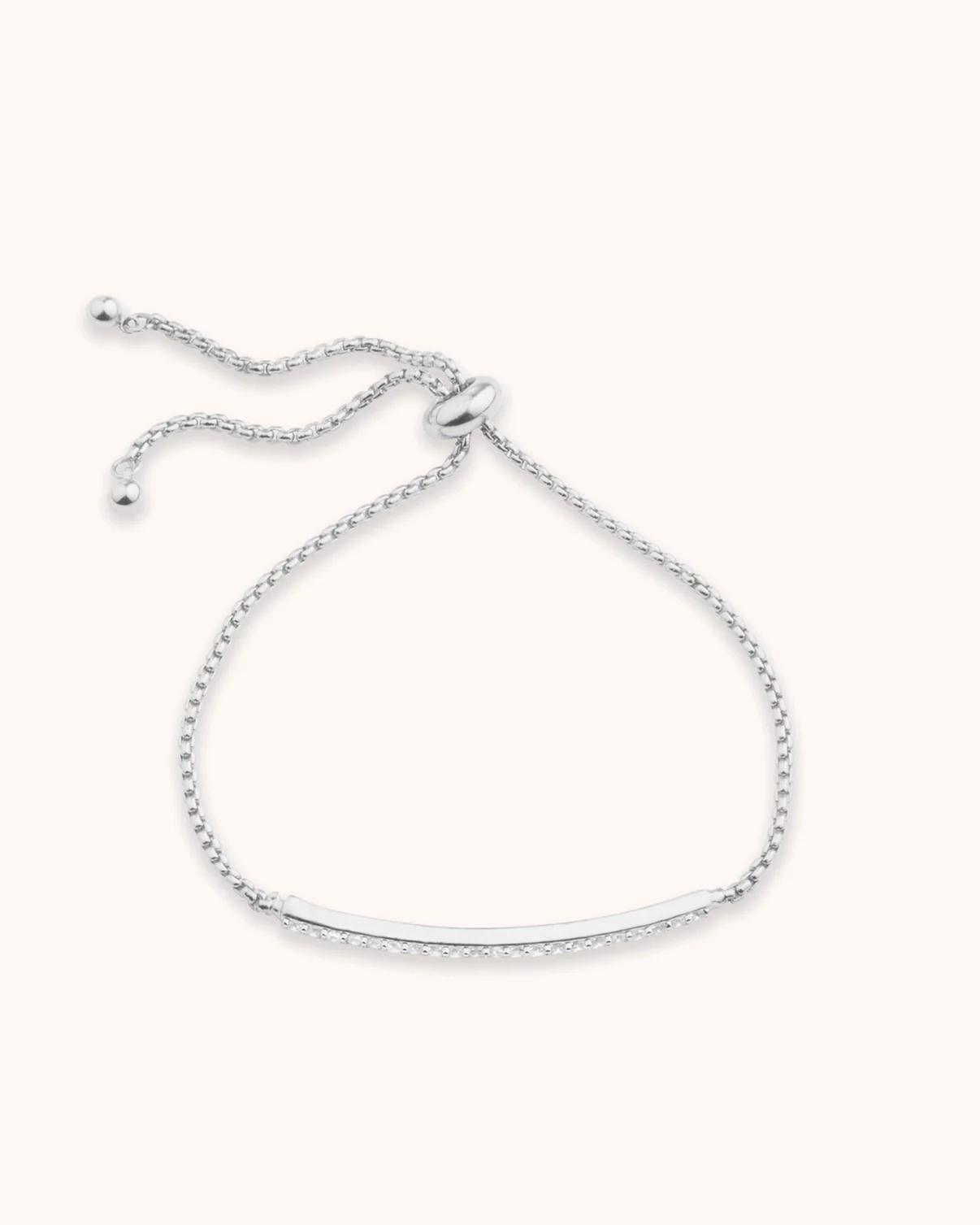 Pavé Bar Toggle Bracelet in Silver